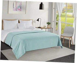 100% Cotton Blanket, Cooling Blankets, Summer Blankets Size, 3 King Cool Blue - Picture 1 of 6