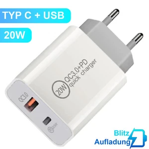 20W USB C Schnell Ladegerät für iPhone 14 Pro 13 12 11 Pro Max mini/SE - Bild 1 von 6