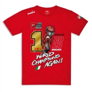 Ducati Corse World Champion Pecco Bagnaia T-Shirt MotoGP World Champion - Picture 1 of 3