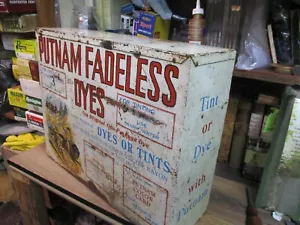 Monroe Putnam Fadeless Dyes Tints Store Advertising 19" COUNTER Display Cabinet - Picture 1 of 10