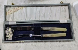 Vintage Pearl and Stainless Steel Kirk's Pearlex Sheffield Cutlery Gift Box - Picture 1 of 9