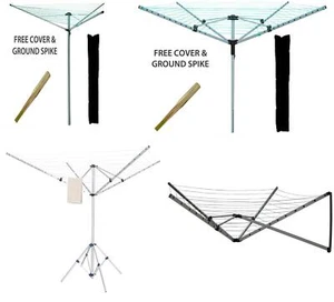 Washing Rotary Heavy Duty Clothes Airer Washing Garden Dryer Outdoor Home Garden - Picture 1 of 13