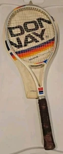 Vintage Donnay Björn Borg Keramik und Graphit Midsize Tennisschläger und Abdeckung - Bild 1 von 6