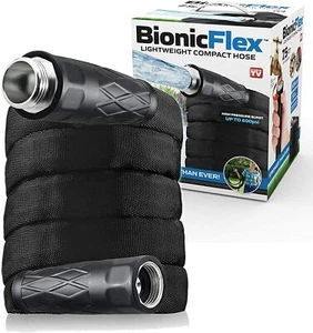 Bionic Flex Heavy Duty Commercial Grade Lightweight Black Garden Hose - 4 Sizes! - Imagen 1 de 20