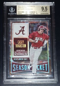 2015 Contenders Casey Hughston Cracked Ice BGS 9.5 GEM MINT #25 Panini #/23