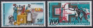 Gabon postfris 1968 MNH 306-307 - Rode Kruis / Red Cross - Picture 1 of 1