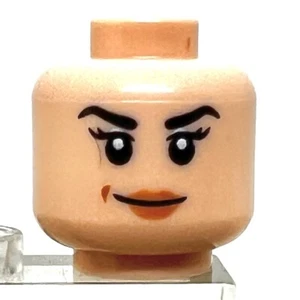 LEGO Woman Female Girl Face Part Head Double Sided w/ Scuff & Bandage Lipstick - Picture 1 of 2