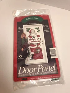 Vintage Weihnachten Weihnachtsmann Tür Banner Panel Dekoration 30” x 72” Kunststoff - Bild 1 von 5