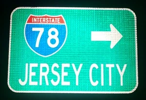 Jersey City, New Jersey Route Straßenschild 18"x12", Manhattan, New York, Hudson - Bild 1 von 12