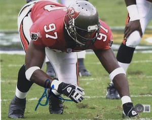 SIMEON RICE SIGNED AUTO 8X10 PHOTO BECKETT/BAS WITN W231666 TAMPA BAY BUCCANEERS - Picture 1 of 1