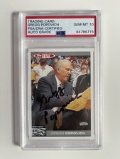 Gregg Popovich 2004-05 Topps Total True Rookie Card #411 Autograph PSA 10