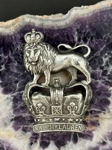 431 gr. Amethyst Chevron Slab Sterling Silver Ralph Lauren Paperweight Gorgeous - Picture 1 of 6