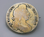 William III Fine Silver Half Crown 1689 - 99 Mounted As Brooch