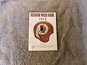 1972 WASHINGTON REDSKINS MEDIA GUIDE 1973 Super Bowl GEORGE ALLEN Program NFL AD