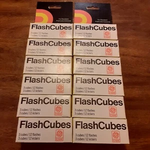 GE FlashCubes NOS 12 Packs 36 Cubes In Case VTG Photography - Picture 1 of 12