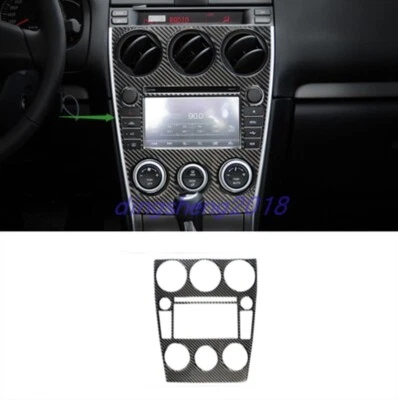 Consola central interior de fibra de carbono suave panel CD moldura para Mazda 6 2006-2014 Foto 1 de 3