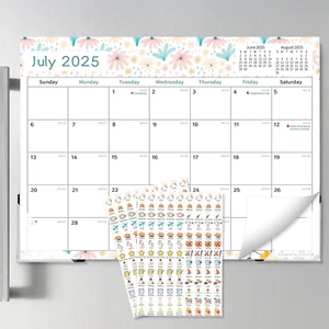 2025 Magnetic Fridge Calendar 18 Months January 2025 to June 2026 with North Ame - Picture 1 of 12