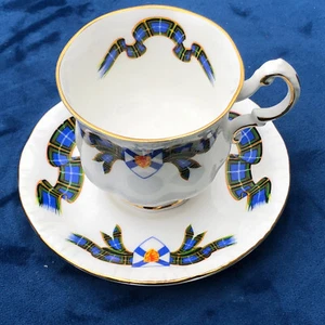 Vintage Paragon Nova Scotia Tartan Demitasse Cup And  Saucer Fine Bone China - Picture 1 of 4