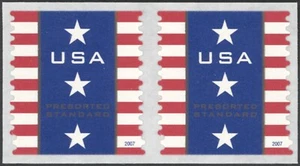 2007 US Scott #4158 - (10¢) Patriotic Banner Coil Pair - Mint NH - Picture 1 of 1