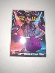 2025 Topps WWE World Wrestlemania 41 "Dirty" Dominik Mysterio púrpura 198/249 - Imagen 1 de 1