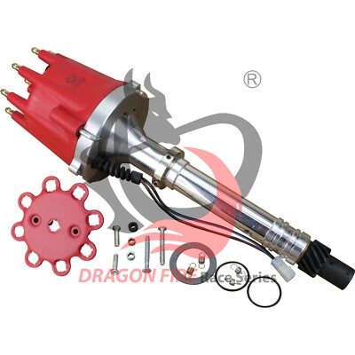 New Dragon Fire Pro Billet Slip Collar Distributor for Chevrolet 327 350 400 427 - Image 1 of 4