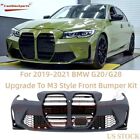 Front Bumper For BMW 3 series 19-21 G20 G21 Upgrade To 2022 M3 M4 Style Body Kit BMW Serie 1