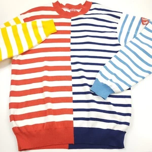 $530 KENZO Nautical Graphic Colorful Striped Jumper Sweater Mens Size Medium - Picture 1 of 11