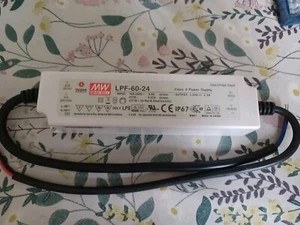 MEAN WELL LPF-60-24 - LED Drivers Power Supplies 60W 24V 2.5A LED PS W/PFC - Picture 1 of 3