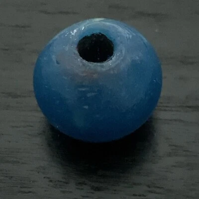 Abr-18 Vidrio Japonés OJIME Tombodama Netsuke Base Azul Mate Foto 1 de 4