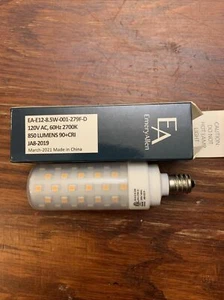 LED EmeryAllen EA-E12-8.5W-001-279F-D - 8.5 Watt E12 Base LED Light Bulb - 2700K - Picture 1 of 2