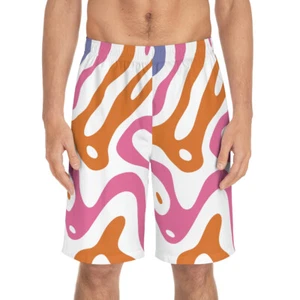 Colorful Geometric Design Men's Board Shorts (AOP) S-2XL - Picture 1 of 13