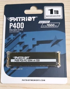 Patriot P400 1TB gaming SSD M2 2280 PCIe Gen4x4 NVMe P400P1TBM28H PS5 PC - Afbeelding 1 van 1