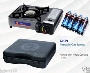 Nueva estufa portátil de gas butano de un solo quemador para acampar con estuche rígido estufa de mesa - Imagen 1 de 2