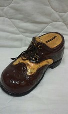 Vintage Ceramic Shoe Bank 7 Inch Cute!