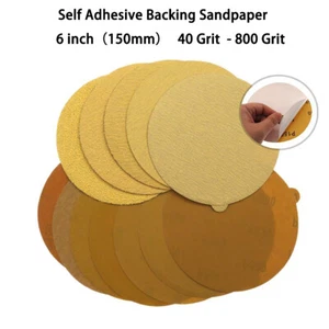 6 in PSA Sanding Disc Self Adhesive 40-800 Grit Sticky Back DA Sander Sandpaper - Picture 1 of 22