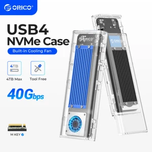 ORICO M2 NVMe SATA SSD Enclosure USB C 40Gbps/10Gbps SSD Case for M /B+M-Key lot - Picture 1 of 38