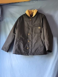 Zara Kids Sherpa Lined Navy Button Down Jacket Size 8 - Picture 1 of 8