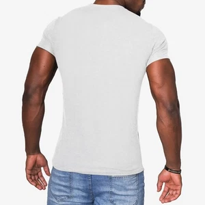 Women Solid Color Slim Fit Tshirt Button Design Round Neck Short Sleeve - Picture 1 of 10
