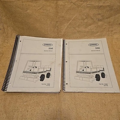 Tennant 550 Scrubber Owners Mechanic Manuals Pat No. 10395 Book 1 & 2 - Image 1 of 4