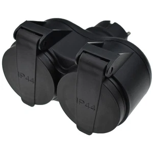 Doppelsteckdose Zwischenstecker mit Deckel für Feuchtraum/Keller - Bild 1 von 4