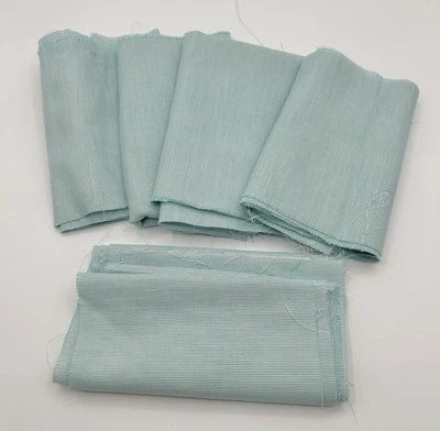Blue Lines Sewing Fabric Pieces Various Lengths Lot of 5 - Image 1 of 3