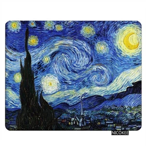 Alfombrilla de ratón rectangular para juegos Noche estrellada de Vincent Van Gogh alfombrilla de ratón Ma... - Imagen 1 de 6
