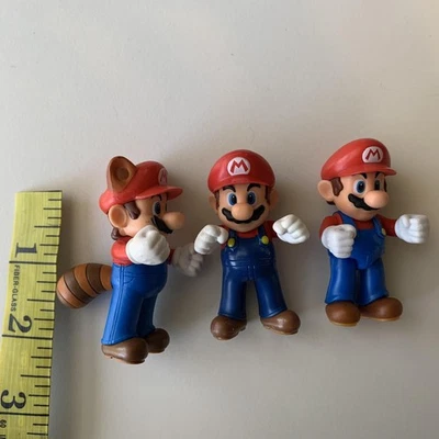 Lote de 3 figuras de acción de Super Mario Nintendo Jakks Pacific Tanooki Mario Toys Foto 1 de 4