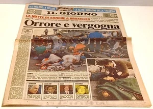LR- QUOTIDIANO IL GIORNO 31 MAGGIO 1985 MORTI STADIO HEYSEL BRUXELLES - RVSh43 - Picture 1 of 1