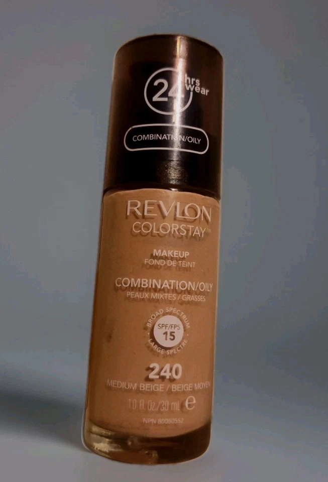 Revlon ColorStay COMBINATION /OILY Skin Foundation 240 Medium Beige 1 oz ~ New - Image 1 of 1