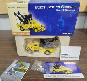 VINTAGE Corgi Lionelville Buzz's Towing Service Mack B Wrecker 1:50 Scale..RARE! - Picture 1 of 13