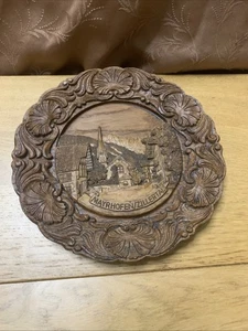 Vintage Holz Resin Souvenir Wandteller, Mayrhofen-Zillertal - Bild 1 von 5