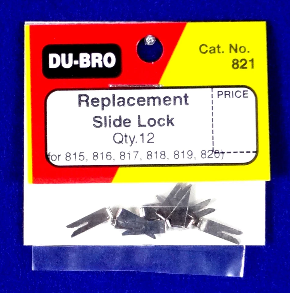 DU-BRO REPLACEMENT SLIDE LOCK FOR SAFETY LOCK KWIK-LINKS ( 12 )( CAT. # 821 ) - Image 1 of 1