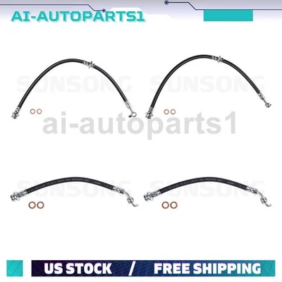 Manguera hidráulica de freno delantera trasera izquierda y derecha 4 piezas para Nissan Máxima 2016 2017 Foto 1 de 4