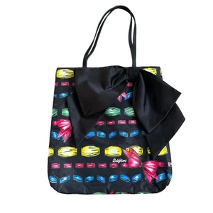 Brighton Tote Bag Purse Big Bow Black Multicolor Travel Preppy Coquette Shoulder - Picture 1 of 9